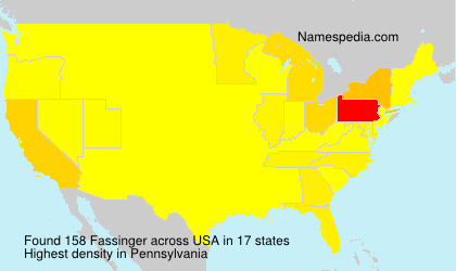 Surname Fassinger in USA Surname Fassinger in USA