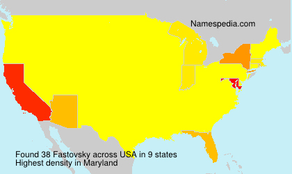 Surname Fastovsky in USA Surname Fastovsky in USA