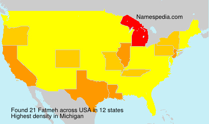 Surname Fatmeh in USA Surname Fatmeh in USA