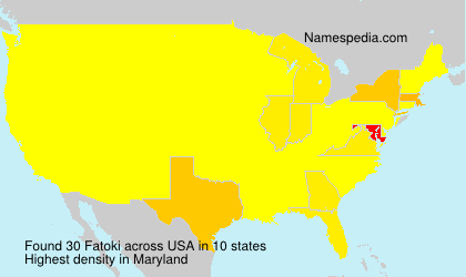 Surname Fatoki in USA Surname Fatoki in USA