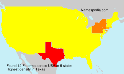 Surname Fatorma in USA Surname Fatorma in USA