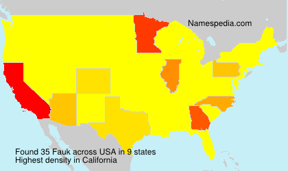 Surname Fauk in USA Surname Fauk in USA