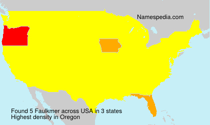 Surname Faulkmer in USA Surname Faulkmer in USA