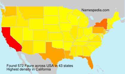 Surname Faure in USA Surname Faure in USA