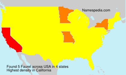 Surname Faurel in USA Surname Faurel in USA