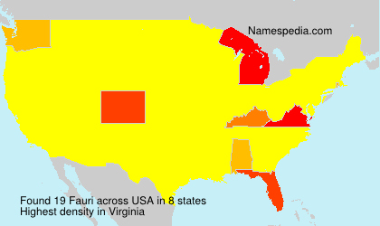Surname Fauri in USA Surname Fauri in USA