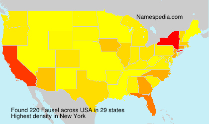 Surname Fausel in USA Surname Fausel in USA