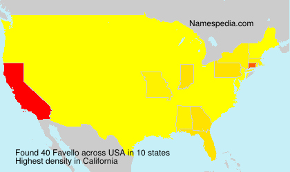 Surname Favello in USA Surname Favello in USA