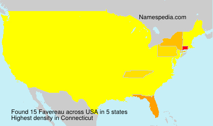 Surname Favereau in USA Surname Favereau in USA