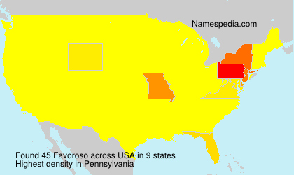 Surname Favoroso in USA Surname Favoroso in USA