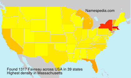 Surname Favreau in USA Surname Favreau in USA