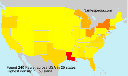 Surname Favret in USA Surname Favret in USA