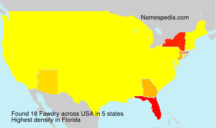 Surname Fawdry in USA Surname Fawdry in USA