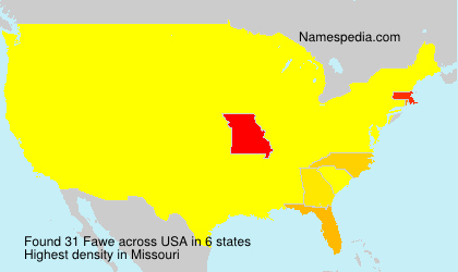 Surname Fawe in USA Surname Fawe in USA