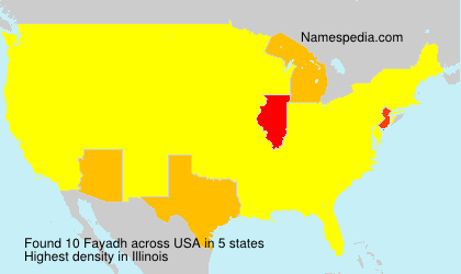Surname Fayadh in USA Surname Fayadh in USA