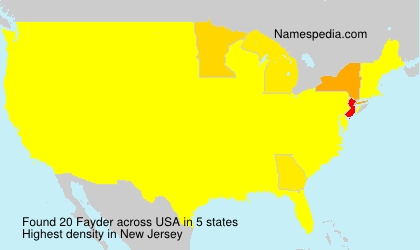 Surname Fayder in USA Surname Fayder in USA