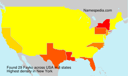 Surname Fayko in USA Surname Fayko in USA