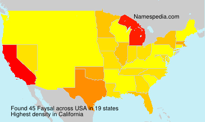 Surname Faysal in USA Surname Faysal in USA