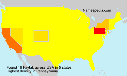 Surname Faytak in USA Surname Faytak in USA