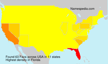 Surname Faza in USA Surname Faza in USA