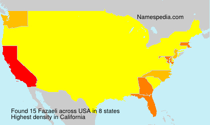 Surname Fazaeli in USA Surname Fazaeli in USA