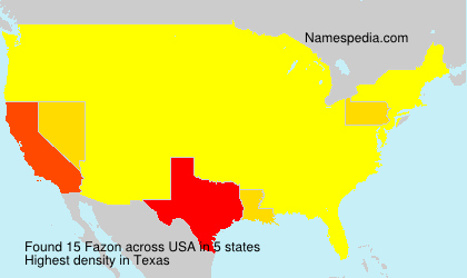 Surname Fazon in USA Surname Fazon in USA