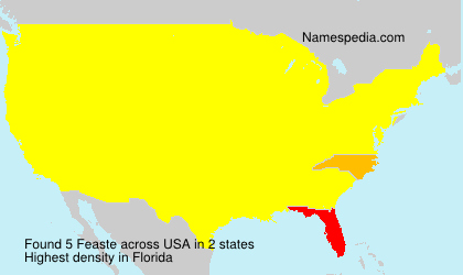 Surname Feaste in USA