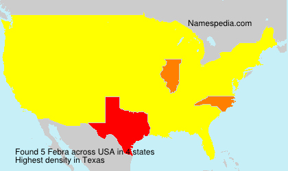 Surname Febra in USA Surname Febra in USA