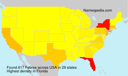 Surname Febres in USA Surname Febres in USA