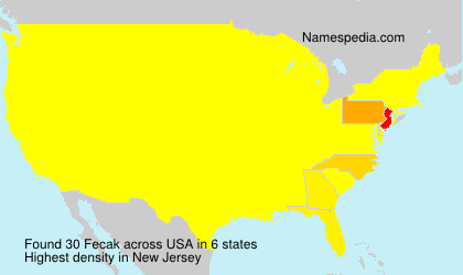 Surname Fecak in USA Surname Fecak in USA