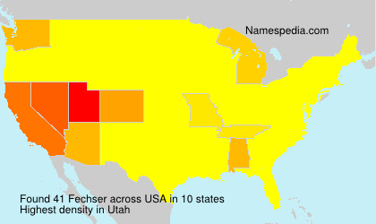 Surname Fechser in USA Surname Fechser in USA