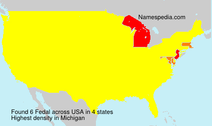 Surname Fedal in USA Surname Fedal in USA