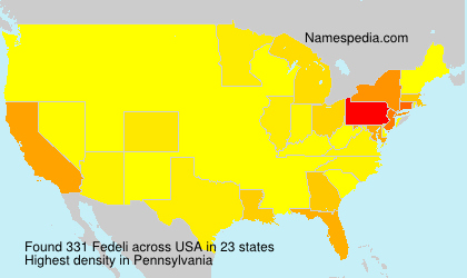Surname Fedeli in USA Surname Fedeli in USA