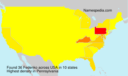 Surname Fedenko in USA Surname Fedenko in USA
