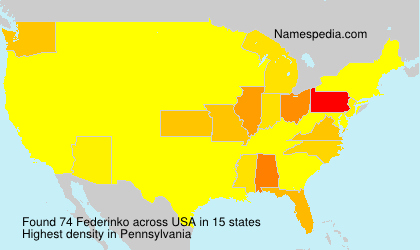 Surname Federinko in USA Surname Federinko in USA