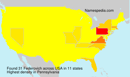 Surname Federovich in USA Surname Federovich in USA