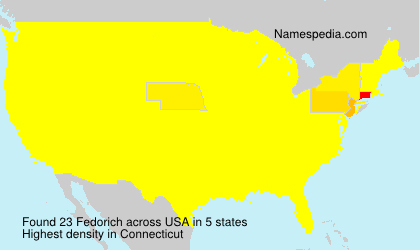 Surname Fedorich in USA Surname Fedorich in USA