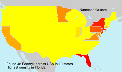 Surname Fedoryk in USA Surname Fedoryk in USA