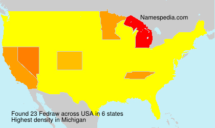 Surname Fedraw in USA Surname Fedraw in USA