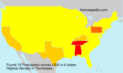 Surname Fedusenko in USA Surname Fedusenko in USA