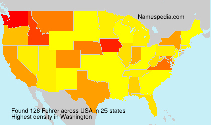 Surname Fehrer in USA Surname Fehrer in USA