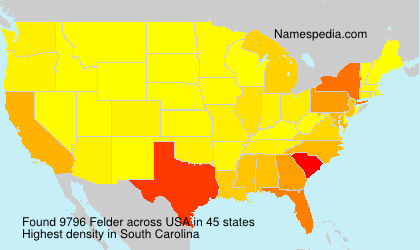 Surname Felder in USA Surname Felder in USA