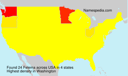 Surname Felema in USA Surname Felema in USA
