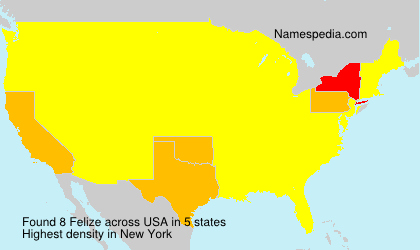 Surname Felize in USA Surname Felize in USA