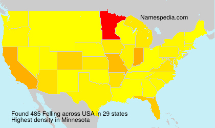 Surname Felling in USA Surname Felling in USA