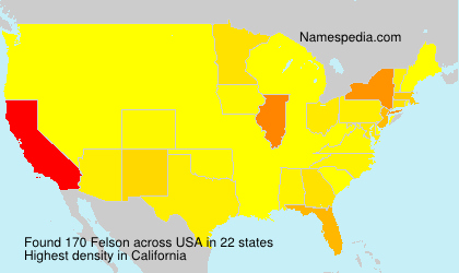 Surname Felson in USA Surname Felson in USA