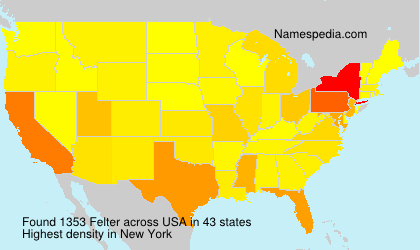 Surname Felter in USA Surname Felter in USA