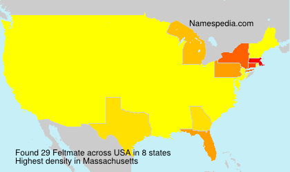 Surname Feltmate in USA