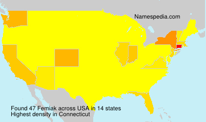 Surname Femiak in USA Surname Femiak in USA