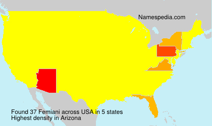 Surname Femiani in USA Surname Femiani in USA